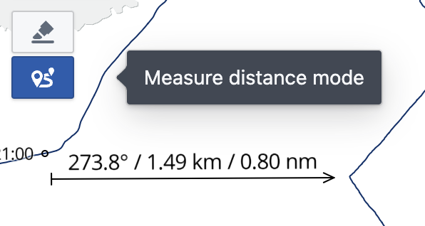 Map distance tool