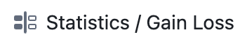 Menu item for view type: Statistics / Gain Loss